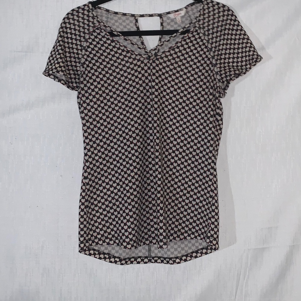 Juniors' Candie's  Strappy Flutter Sleeve Tee Size Large